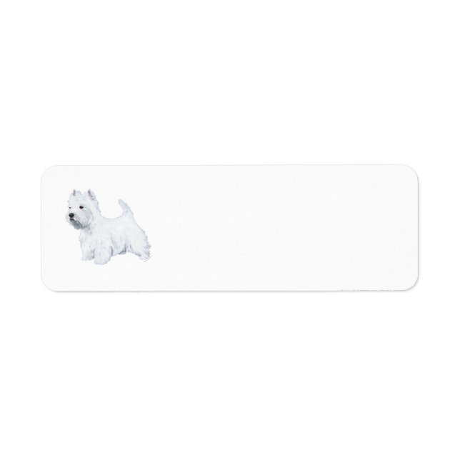 Etiqueta de Endereço de Devolução Amor Westie (Frente)