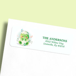 Etiqueta de Endereço de Devolução Aquarela de Ovo 