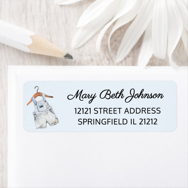 Etiqueta de Endereço de Devolução Azul do chá de f (Insitu)