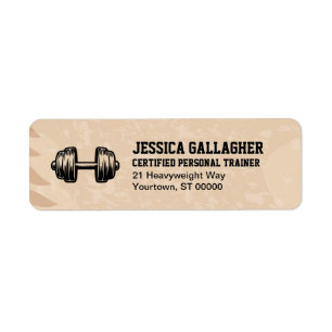 Etiqueta de Endereço de Devolução Boho Gym / Perso