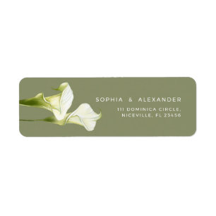 Etiqueta de Endereço de Devolução Calla Lilies Cas