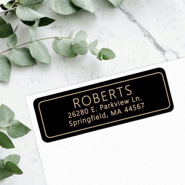 Etiqueta de Endereço de Devolução Clássica (Criador carregado)