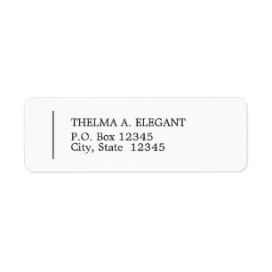 Etiqueta de Endereço de Devolução com Alinhamen