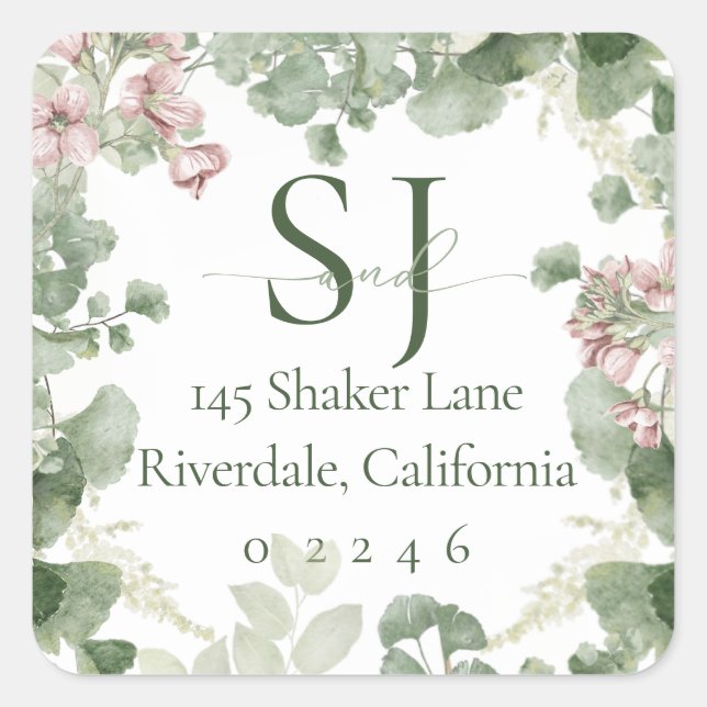 Etiqueta de Endereço de Devolução com Moldura Suav (Frente)