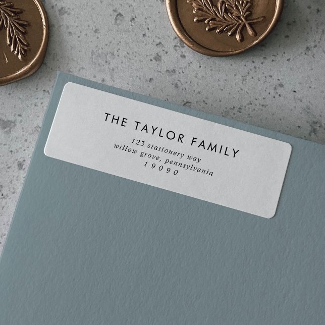 Etiqueta de Endereço de Devolução da Família de Ca (Criador carregado)