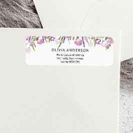 Etiqueta de Endereço de Devolução das Flores de la