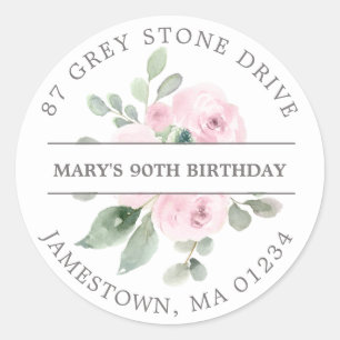 Etiqueta de Endereço de Devolução de Aniversár