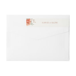 Etiqueta de Endereço de Devolução de Aquarela Flor