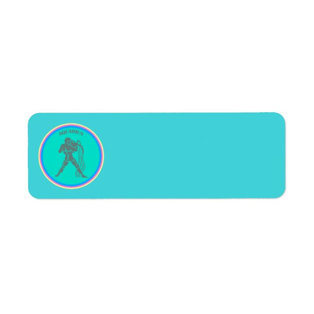 Etiqueta de Endereço de Devolução de Aquário (Frente)