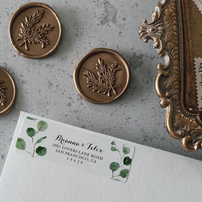 Etiqueta de Endereço de Devolução de Caligrafia Mo (Criador carregado)