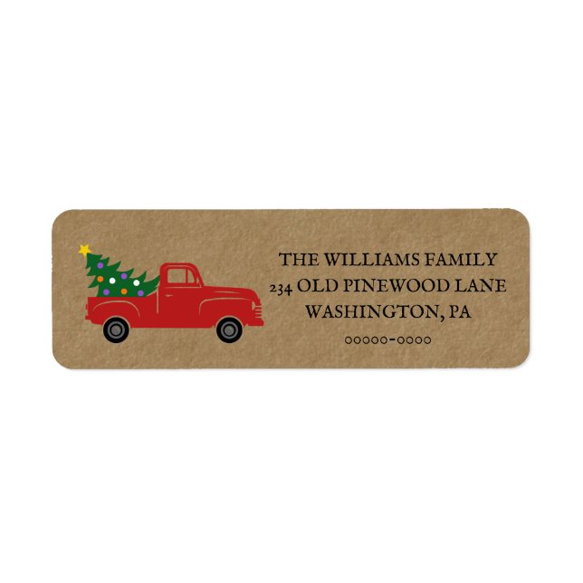 Etiqueta de Endereço de Devolução de Caminhão de V (Frente)