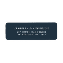 Etiqueta de Endereço de Devolução de Casamento Azu