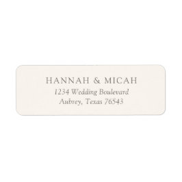 Etiqueta de Endereço de Devolução de Casamento Boê