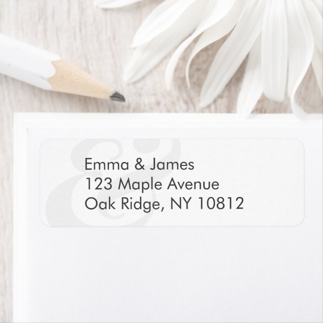 Etiqueta de Endereço de Devolução de Casamento | C (Insitu)