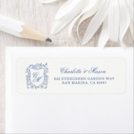 Etiqueta de Endereço de Devolução de Casamento com