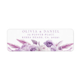 Etiqueta de Endereço de Devolução de Casamento com