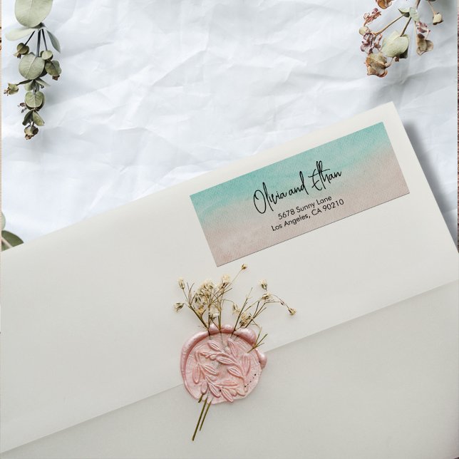 Etiqueta de Endereço de Devolução de Casamento de  (Criador carregado)