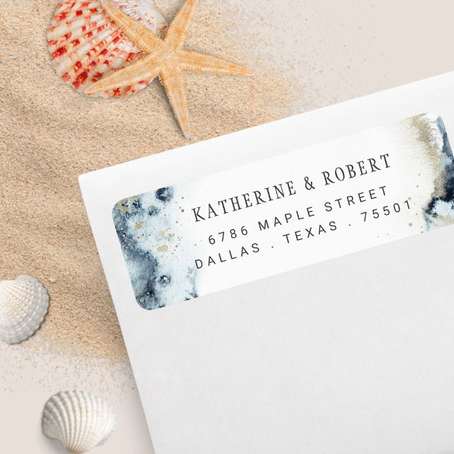 Etiqueta de Endereço de Devolução de Casamento de  (Criador carregado)