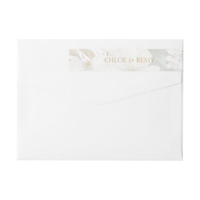 Etiqueta de Endereço de Devolução de Casamento Flo (Verso)