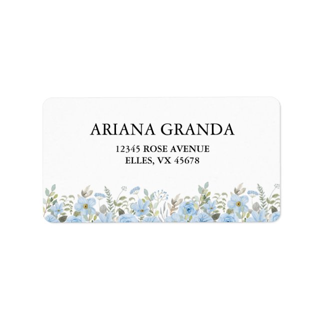 Etiqueta de Endereço de Devolução de Casamento Flo (Frente)