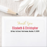 Etiqueta de Endereço de Devolução de Casamento Per<br><div class="desc">Crie sua própria etiqueta de endereço personalizada, personalizada, simples, elegante e moderna. Basta inserir os nomes da noiva e do noivo / da esposa e do marido, e o endereço. obrigado elegante você retorna etiquetas de endereço para uso em casamento, casamento aniversário, aniversário, chá de panela, chá de fraldas, feriados...</div>