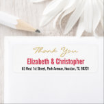 Etiqueta de Endereço de Devolução de Casamento Per<br><div class="desc">Crie sua própria etiqueta de endereço personalizada, personalizada, elegante e moderna. Basta inserir os nomes da noiva e do noivo / da esposa e do marido, e o endereço. obrigado elegante você retorna etiquetas de endereço para uso em casamento, casamento aniversário, aniversário, chá de panela, chá de fraldas, feriados ou...</div>