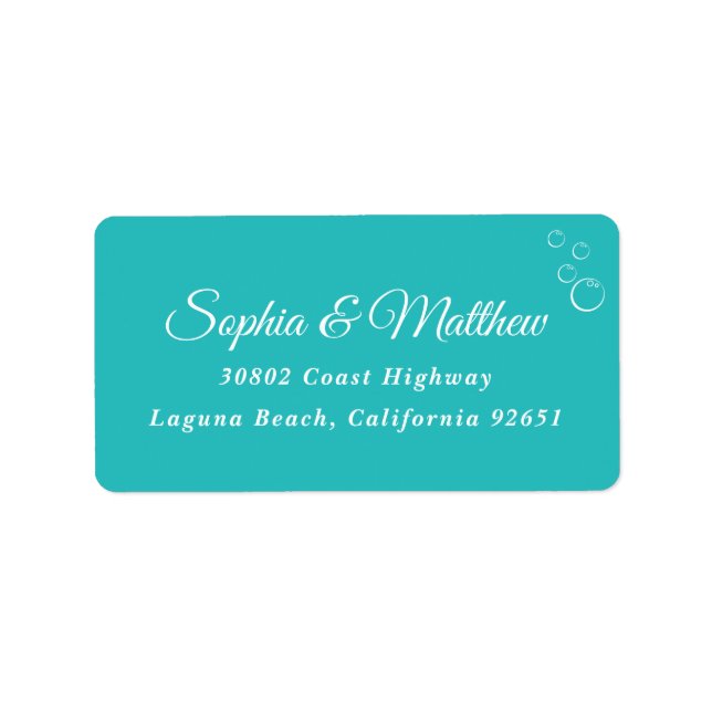 Etiqueta de Endereço de Devolução de Casamento | T (Frente)