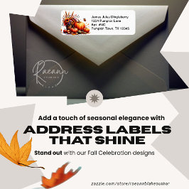 Etiqueta de Endereço de Devolução de Celebração de