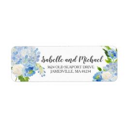 Etiqueta de Endereço de Devolução de Cor Azul e Br