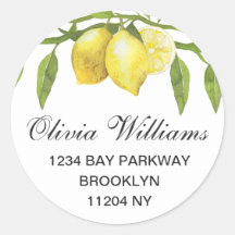 Etiqueta de Endereço de Devolução de Cor de Água c