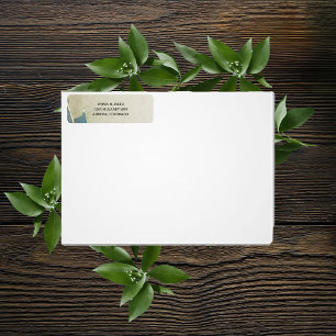 Etiqueta de Endereço de Devolução de Cor Waterle