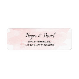 Etiqueta de Endereço de Devolução de Cores d'Água 