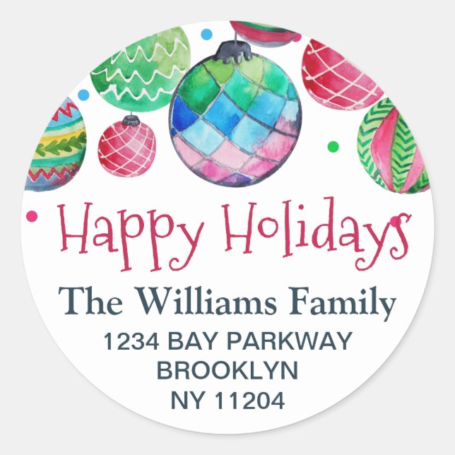 Etiqueta de Endereço de Devolução de enfeites de n (Frente)