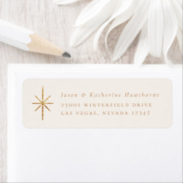 Etiqueta de Endereço de Devolução de Estrela de Fe