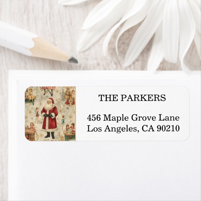 Etiqueta de Endereço de Devolução de Feriado de Na (Insitu)