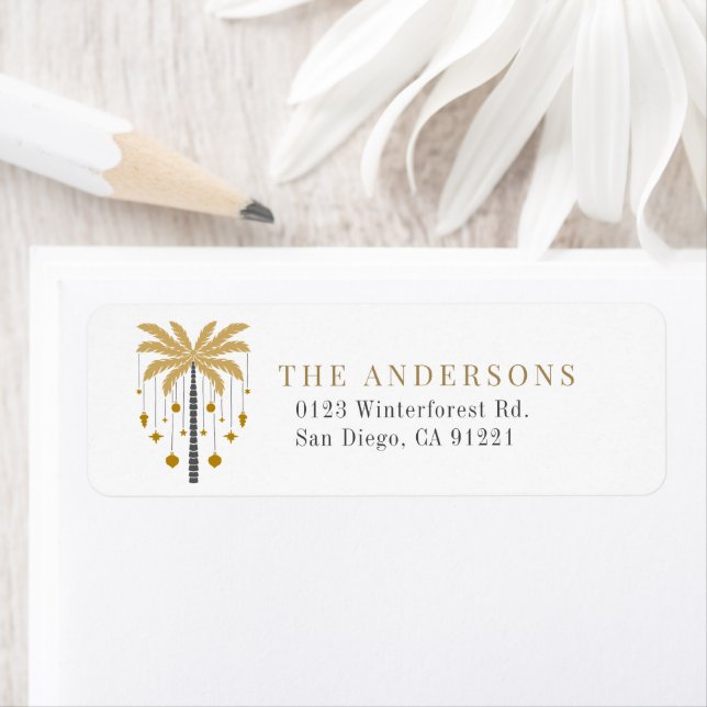 Etiqueta de Endereço de Devolução de Feriado de Na (Insitu)