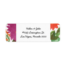 Etiqueta de Endereço de Devolução de Flor de Água