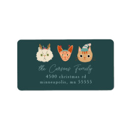 Etiqueta de Endereço de Devolução de Gatos de Nata