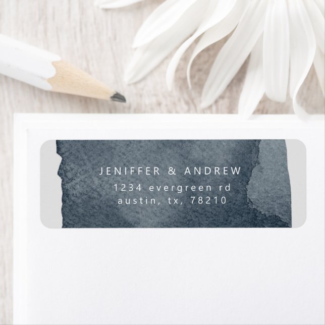 etiqueta de endereço de devolução de lavagem azul  (Insitu)