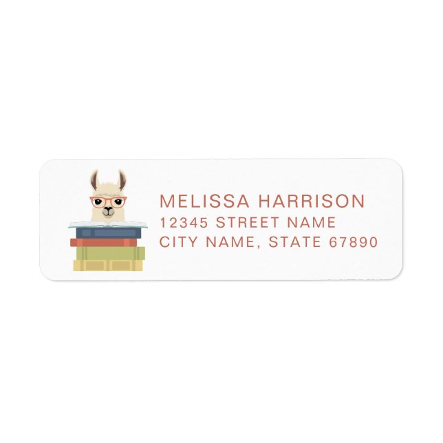 Etiqueta de Endereço de Devolução de Lhama (Frente)