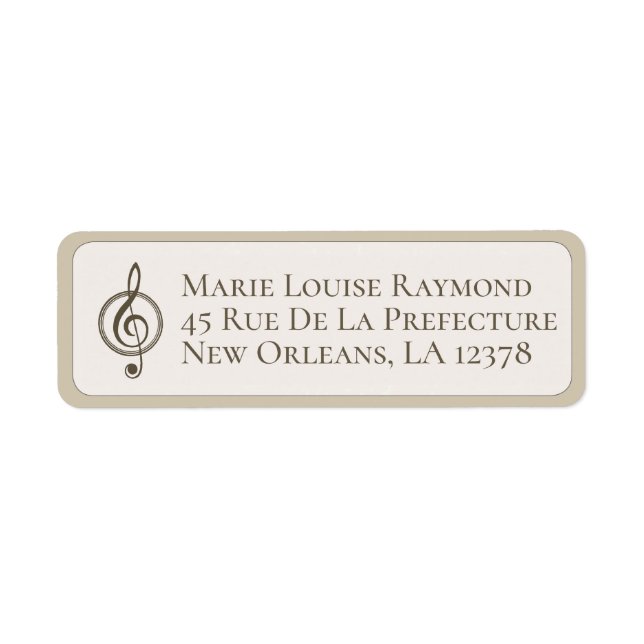 Etiqueta de Endereço de Devolução de Música da Lim (Frente)