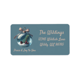 Etiqueta de Endereço de Devolução de natais vintag