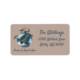 Etiqueta de Endereço de Devolução de natais vintag