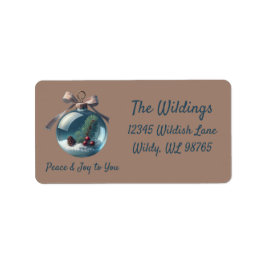 Etiqueta de Endereço de Devolução de natais vintag