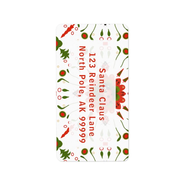 Etiqueta de Endereço de Devolução de Natal (Frente)
