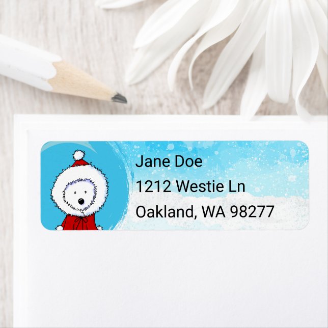 Etiqueta de Endereço de Devolução de Natal (Insitu)