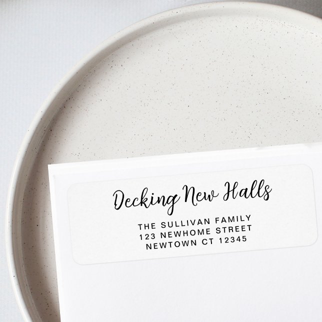 Etiqueta de Endereço de Devolução de Natal Decking (Criador carregado)