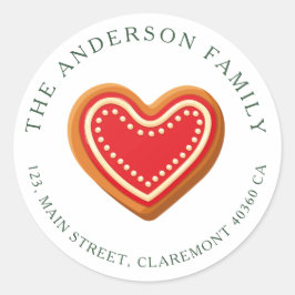 Etiqueta de endereço de devolução de Natal do cook