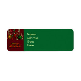 Etiqueta de Endereço de Devolução de Natal Merry
