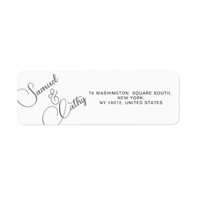 Etiqueta de Endereço de Devolução de Nome e Endere (Frente)